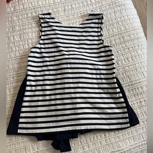 J. Crew Navy and White Striped Top